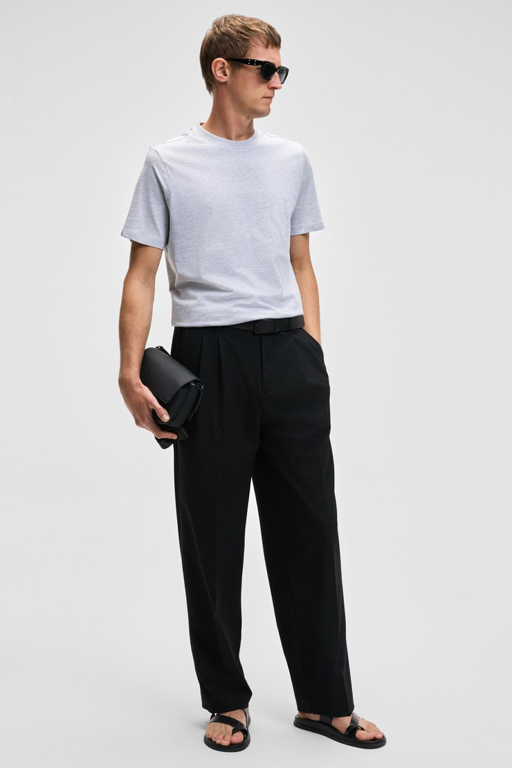 MOCASSIN Erkek %100 Pamuk Baskılı Relaxed Fit Yuvarlak Yaka Kısa Kollu Grimelanj T-Shirt