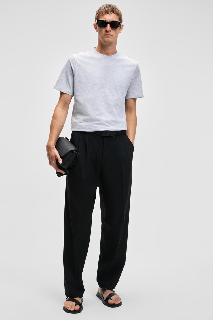 MOCASSIN Erkek %100 Pamuk Baskılı Relaxed Fit Yuvarlak Yaka Kısa Kollu Grimelanj T-Shirt