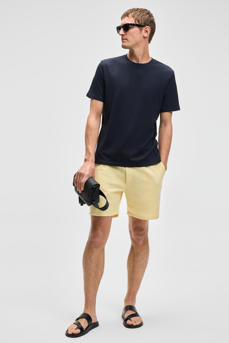 MOCASSIN Erkek %100 Pamuk Baskılı Relaxed Fit Yuvarlak Yaka Kısa Kollu Lacivert T-Shirt