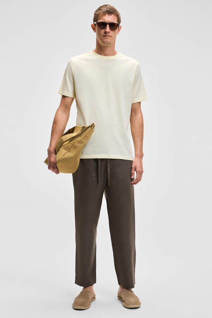 MOCASSIN Erkek %100 Pamuk Baskılı Relaxed Fit Yuvarlak Yaka Kısa Kollu Sarı T-Shirt