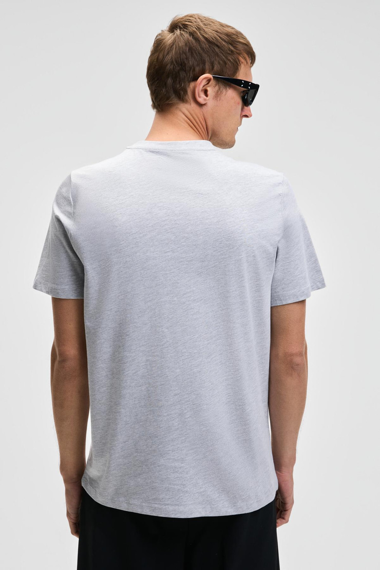 MOCASSIN Erkek %100 Pamuk Baskılı Relaxed Fit Yuvarlak Yaka Kısa Kollu Grimelanj T-Shirt