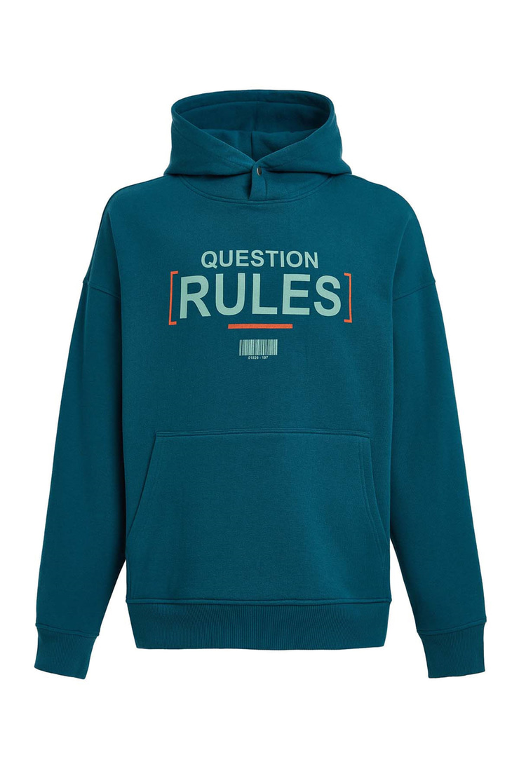 MOOD Örme Relaxed Petrol Yeşili  Sweatshirt