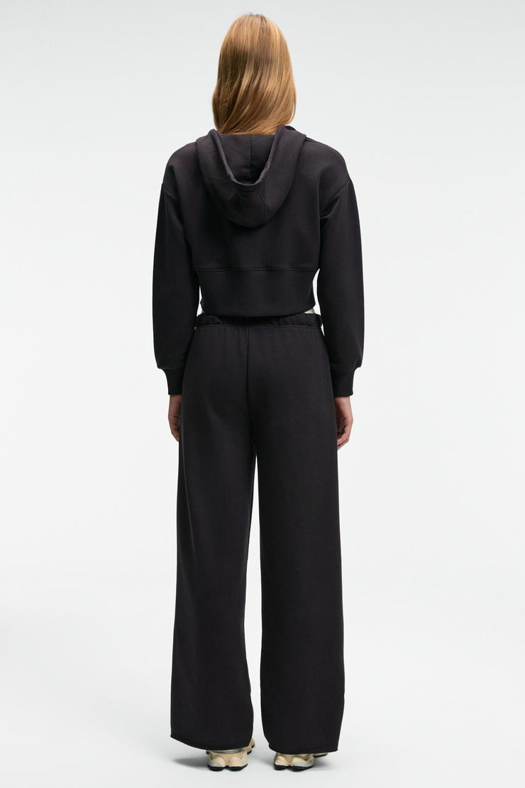 MORVELLA Kadın Nakışlı Regular Fit Antrasit Eşofman Altı