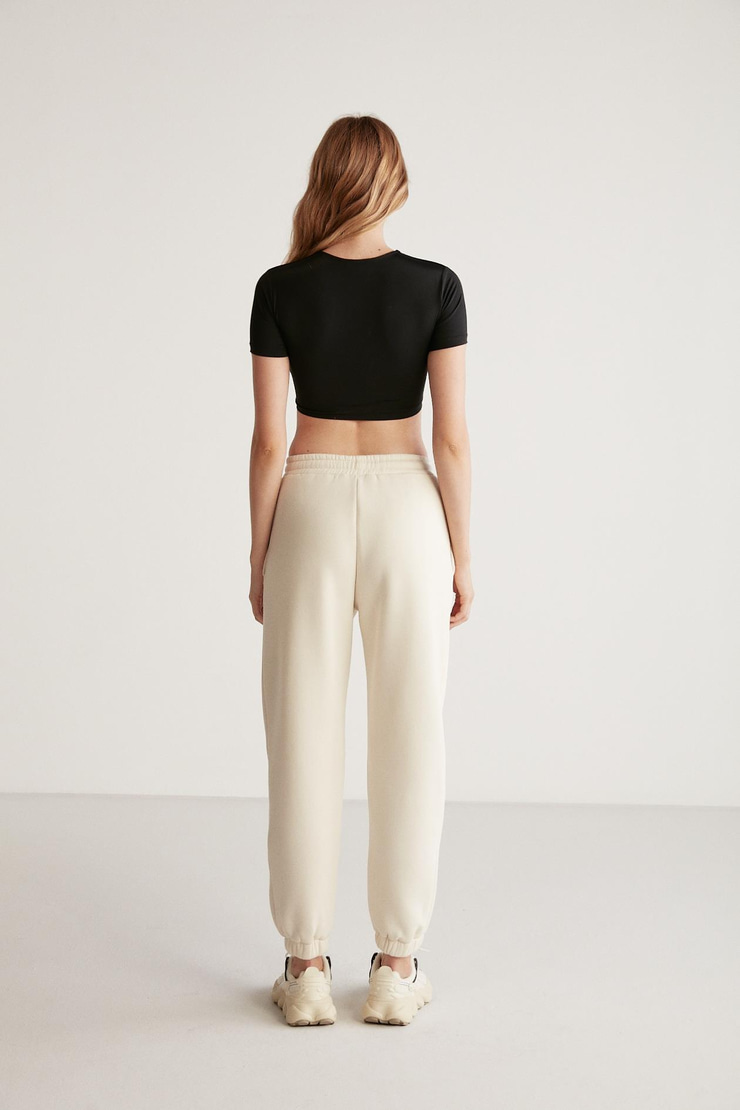 NADIA Crop Slim Siyah  Büstiyer