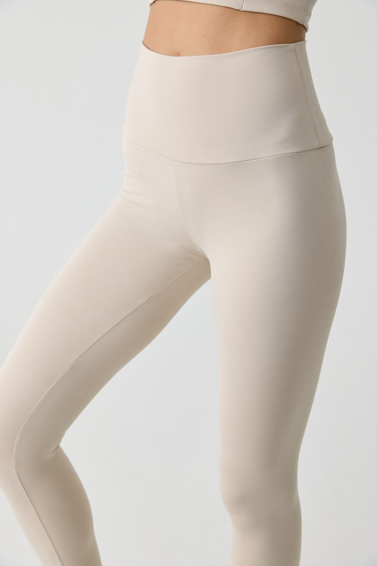 NANA Kadın Toparlayıcı Yüksek bel Strech Sportwear Taş Rengi Tayt