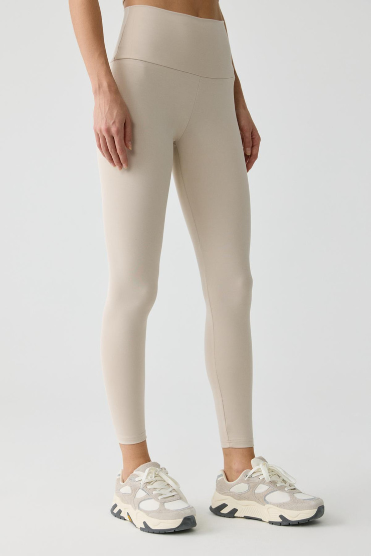 NANA Kadın Toparlayıcı Yüksek bel Strech Sportwear Taş Rengi Tayt