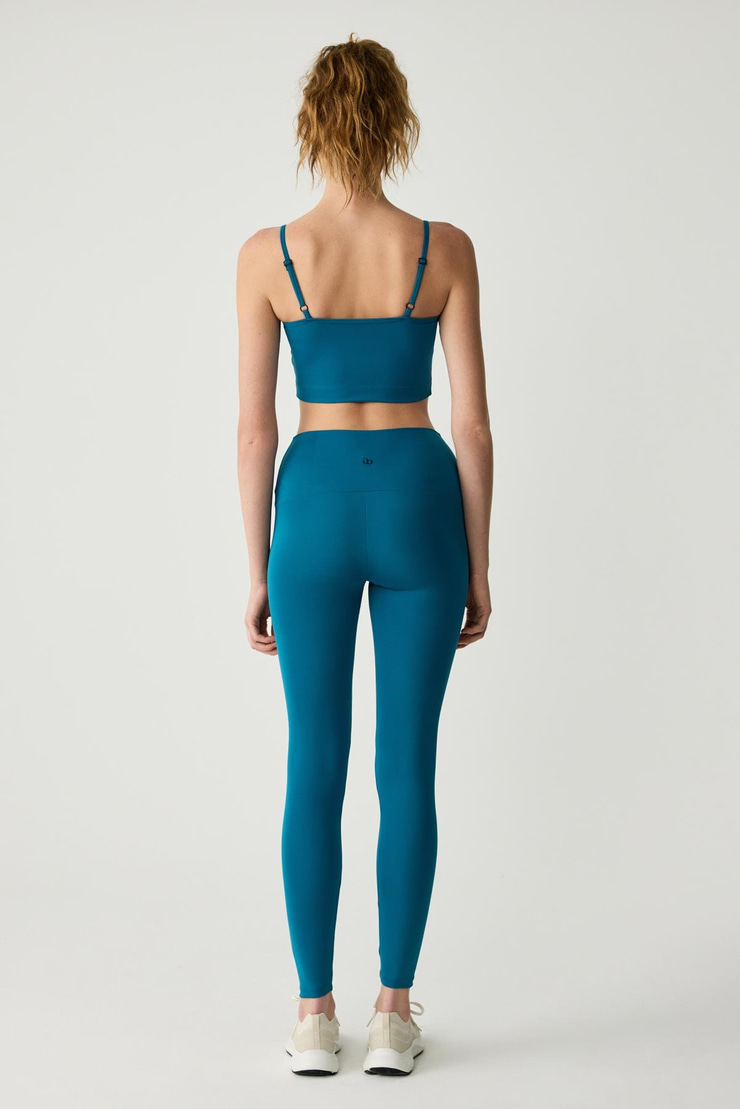 NANA Kadın Toparlayıcı Yüksek bel Strech Sportwear Mavi Tayt