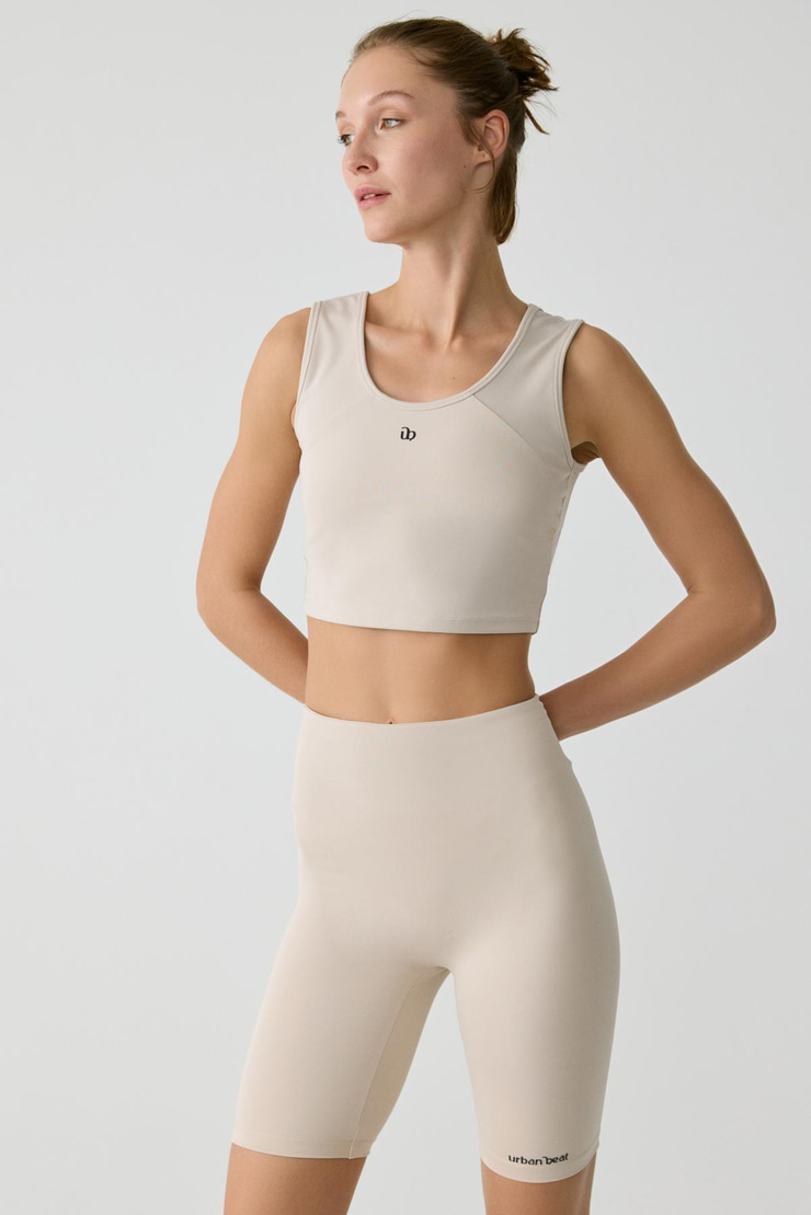 NAYLA Kadın Tank Top Sportswear Taş Rengi Büstiyer