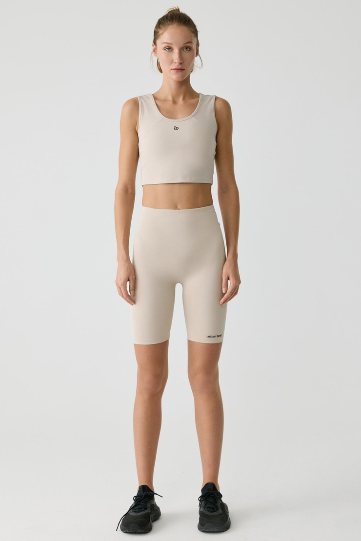 NAYLA Kadın Tank Top Sportswear Taş Rengi Büstiyer