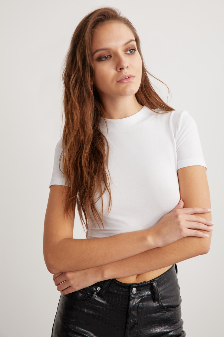 NIARA Basic Slim Beyaz Tekli Büstiyer