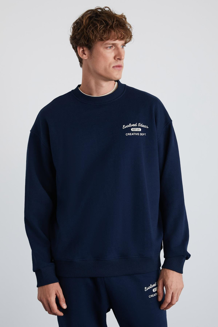 NOTTINGHAM Relaxed Regular Lacivert Tekli Eşofman Takımı