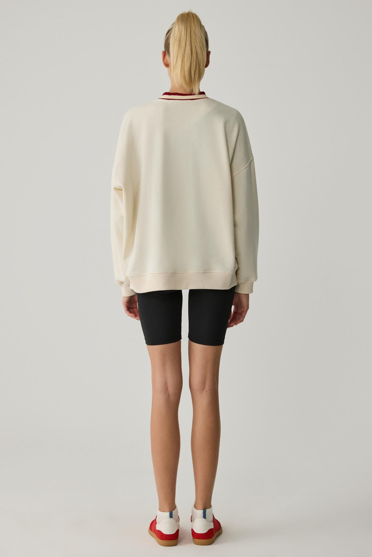 OGANNA Kadın Ekru Sweatshirt