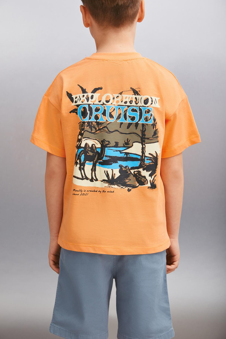 ORAN  Regular Somon Tekli T-Shirt