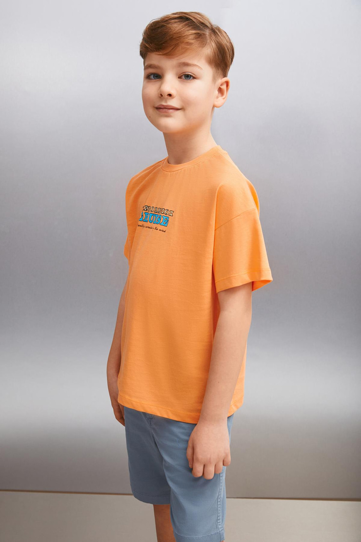 ORAN  Regular Somon Tekli T-Shirt