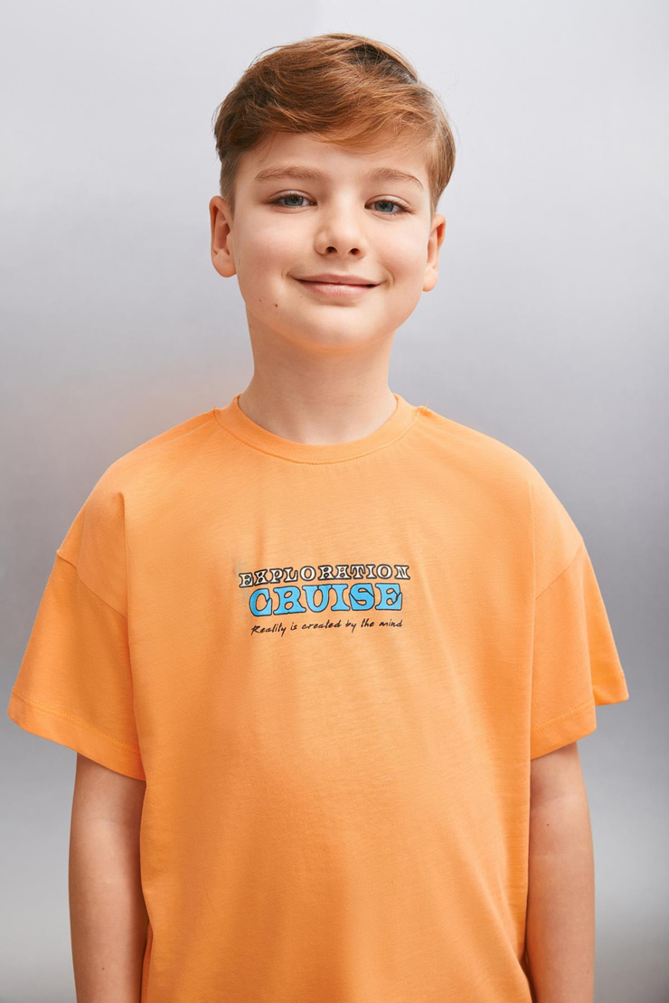 ORAN  Regular Somon Tekli T-Shirt