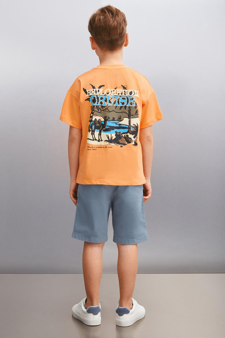 ORAN  Regular Somon Tekli T-Shirt