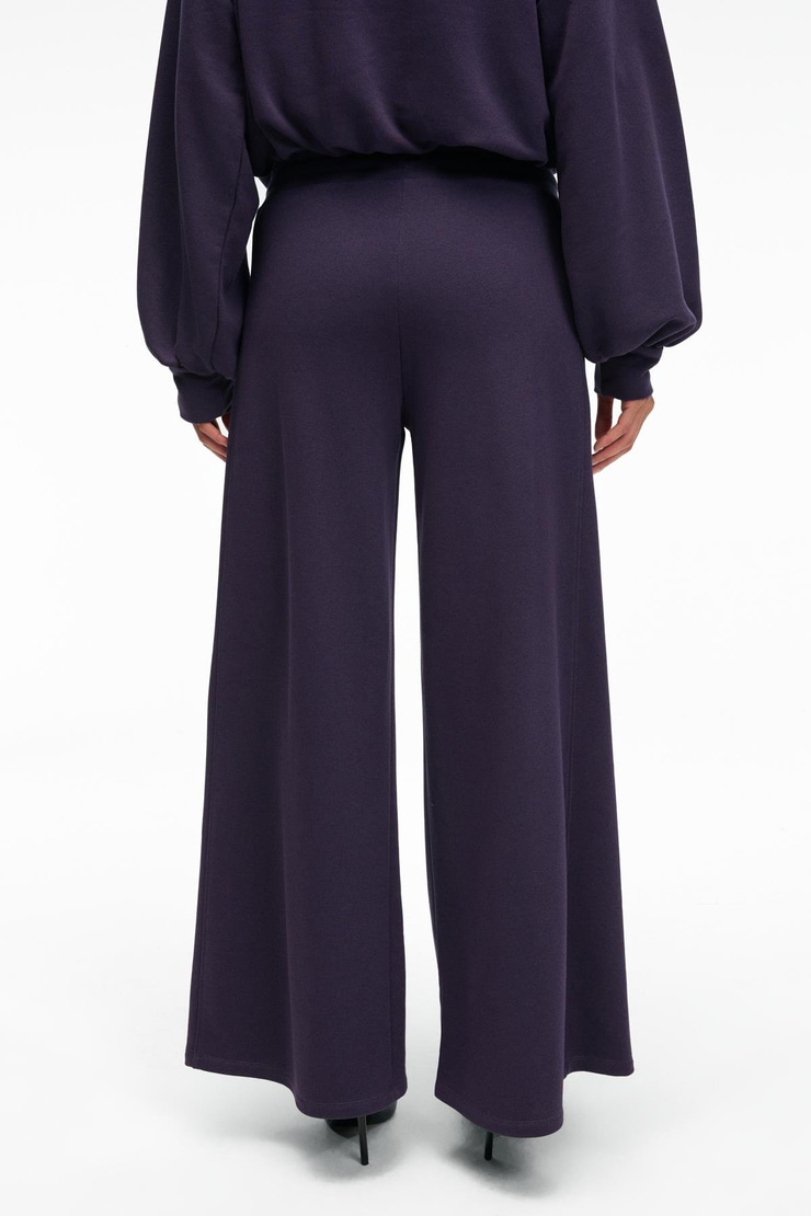 ORMIRA Kadın Oversize Fit Yanları Cepli Lastikli Bel Mor Eşofman Altı