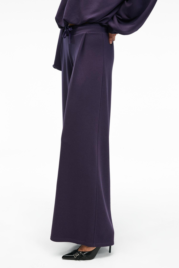 ORMIRA Kadın Oversize Fit Yanları Cepli Lastikli Bel Mor Eşofman Altı