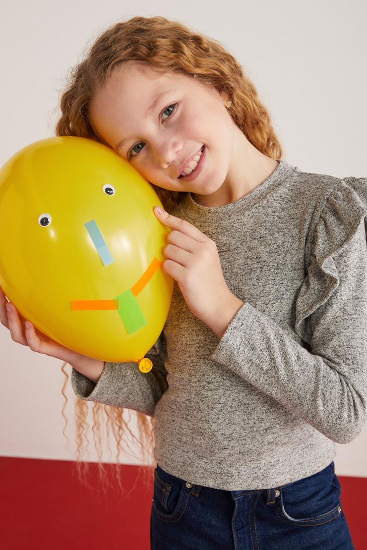 PAREL-GRM24018 %34 polyester %28viscon %33pamuk %5elastne kız çocuk uzun kollu bluz Gri Bluz