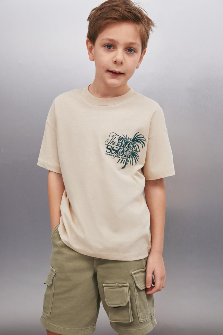 PERTH  Regular Bej Tekli T-Shirt