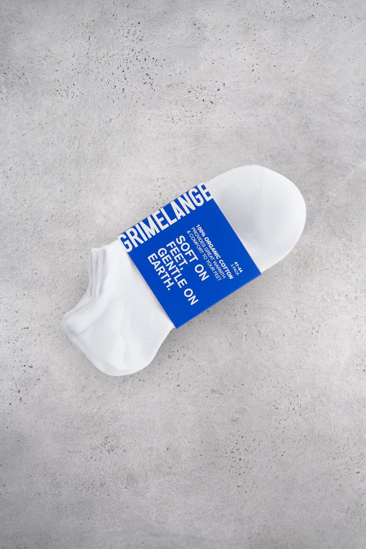 PHARAZON Erkek Organik Pamuklu 3 Lü Paket Beyaz Çorap