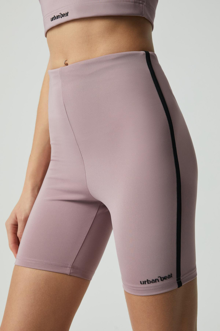 PHARSA Kadın Şerit Biyeli Yumuşacık Gül Kurusu Şort