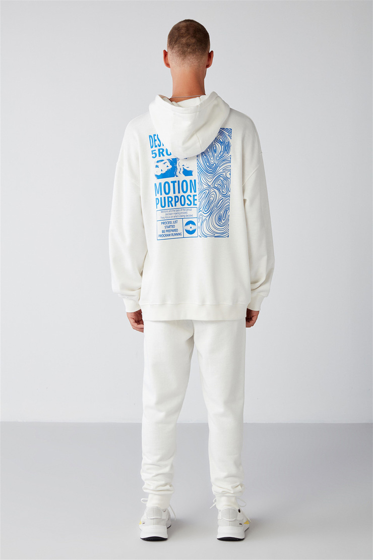 PROCESS Örme Oversize Ekru  Sweatshirt