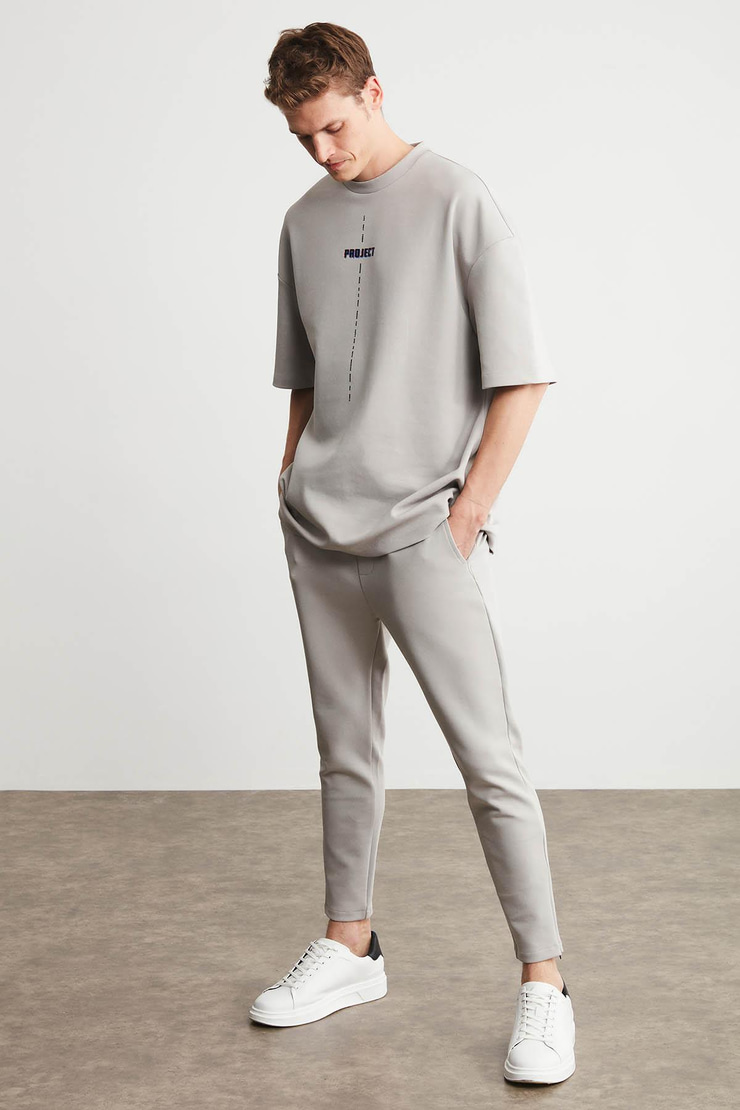 PROJECT  Oversize Gri  T-Shirt
