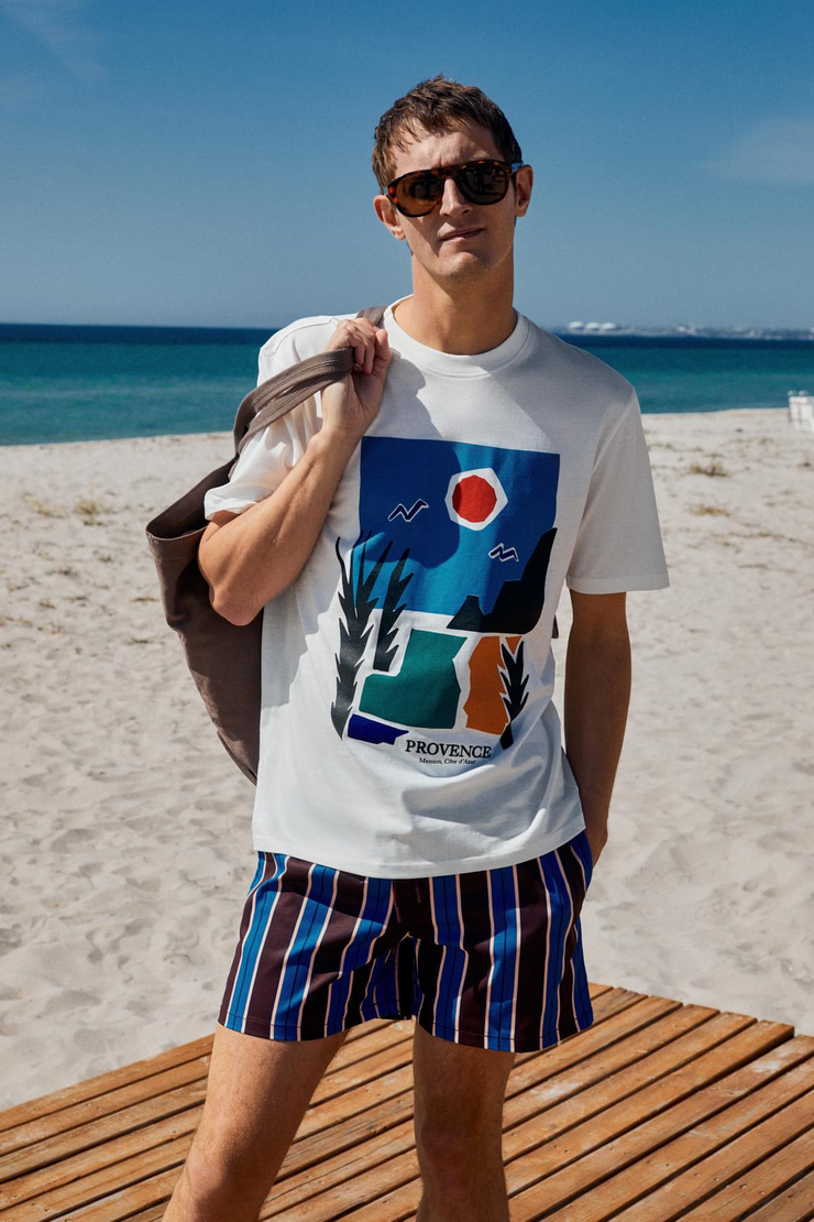 PROVENCE Erkek Bisiklet Yaka %100 Organik Pamuklu Regular Fit Beyaz T-Shirt