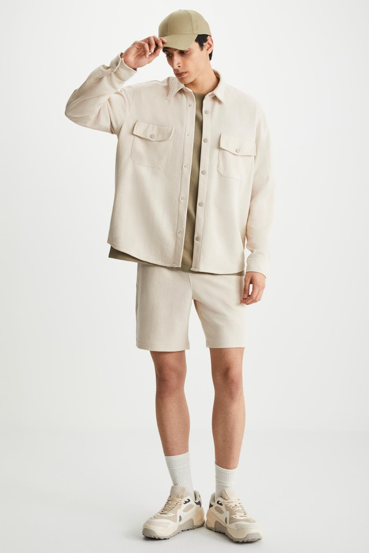 RAMADAN  Regular Bej Tekli Gömlek