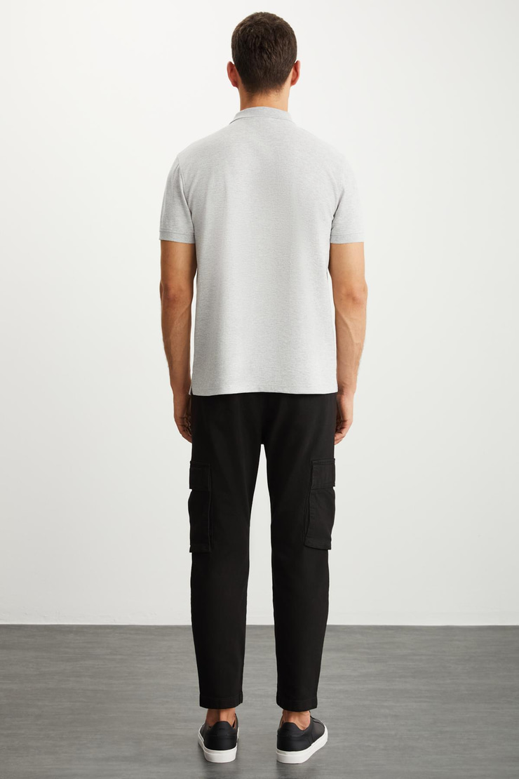 RAMADAN  Regular Grimelanj Tekli Polo Yaka T-shirt