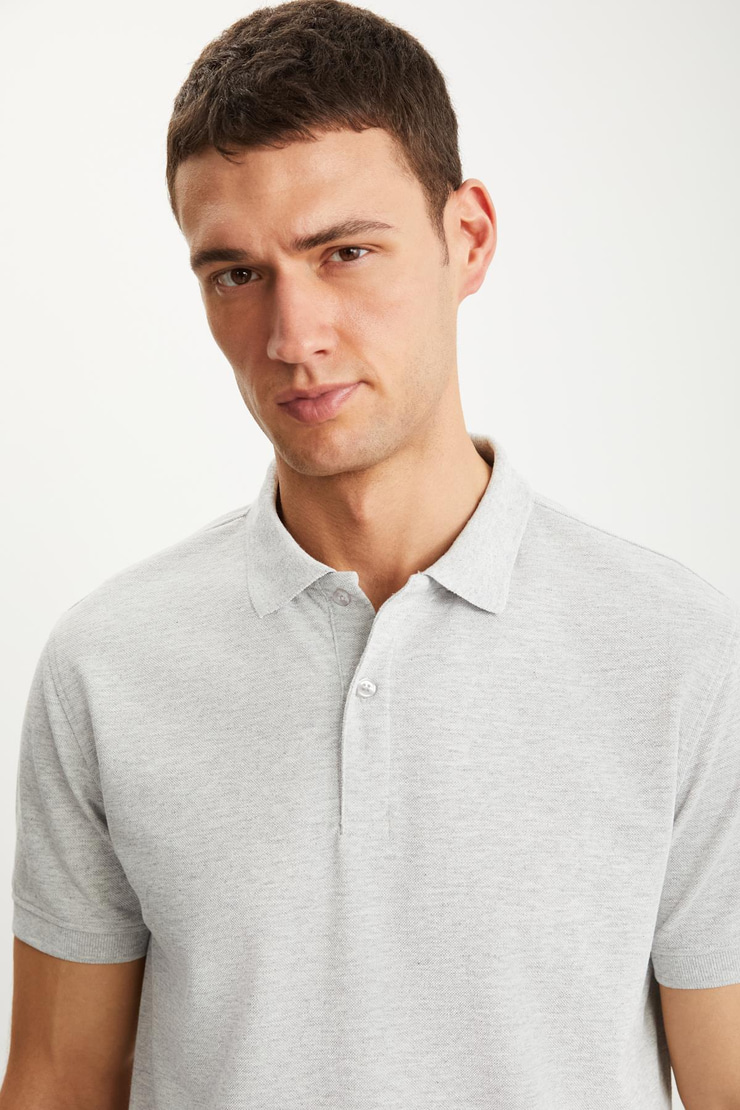 RAMADAN  Regular Grimelanj Tekli Polo Yaka T-shirt