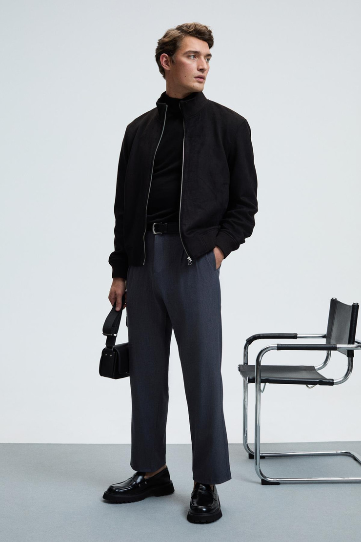 REBEL Erkek Yarım Balıkçı Yaka Basic Regular Fit Triko Siyah Kazak