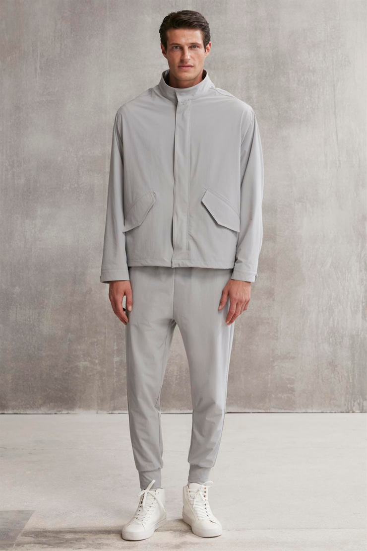 ROGER  Regular Gri Tekli Ceket