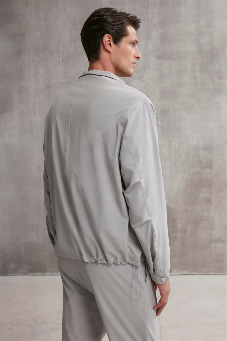 ROGER  Regular Gri Tekli Ceket