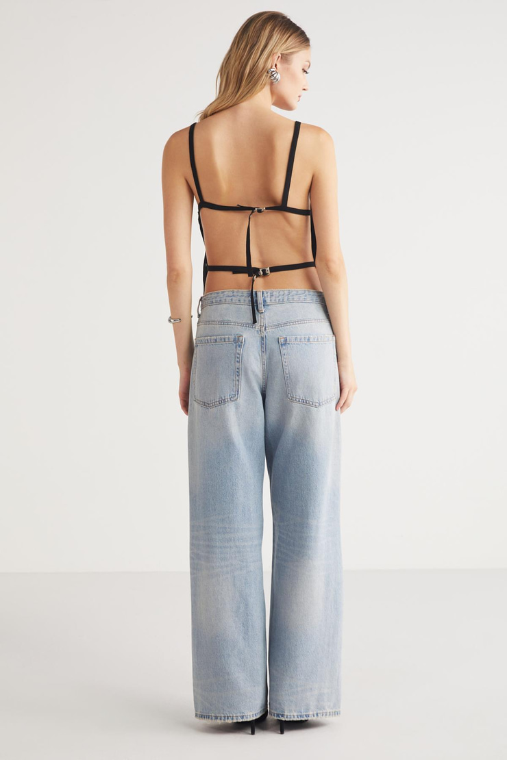 ROUELA  Slim Siyah Tekli Bluz