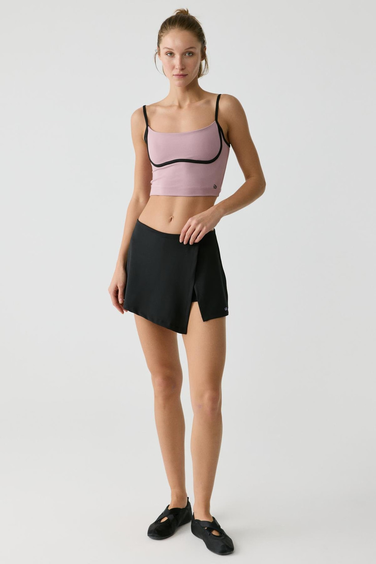 SHAVONTE Kadın Askılı Gogusaltı Biye Detaylı Gül Kurusu Büstiyer