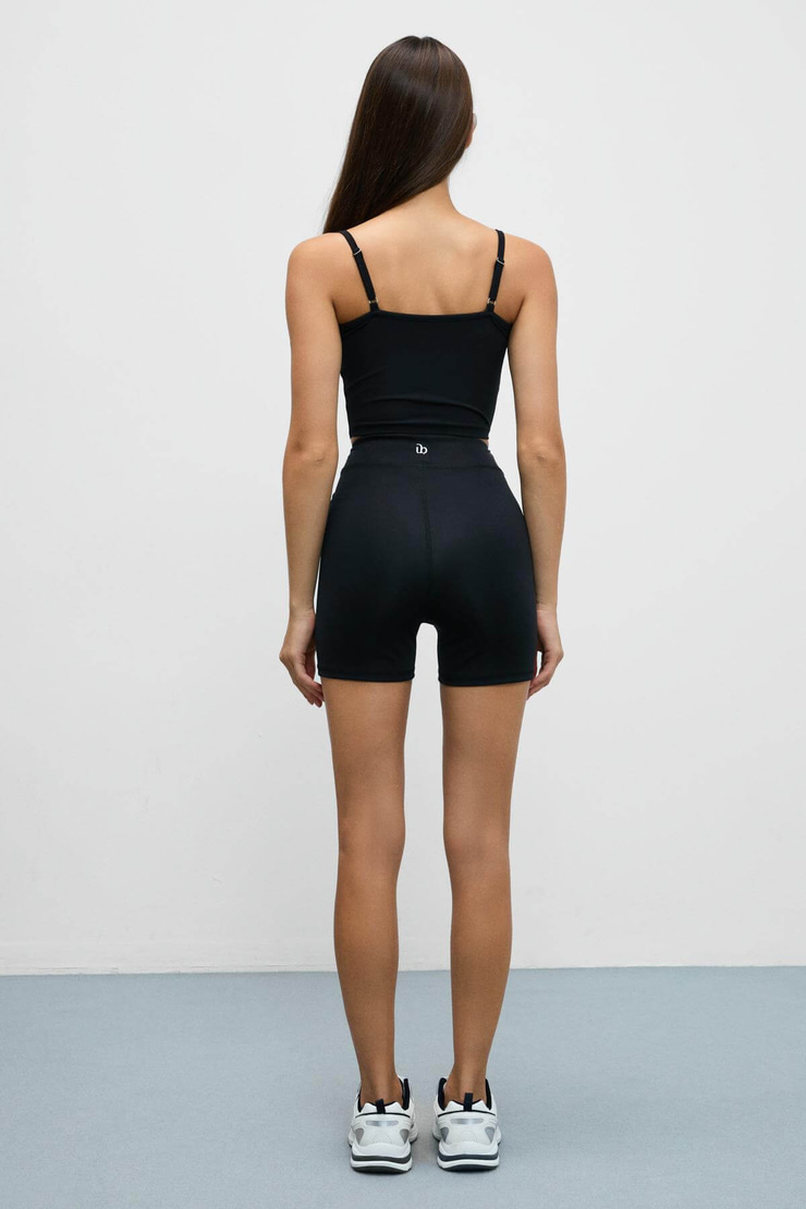 SHAVONTE Kadın Askılı Gogusaltı Biye Detaylı Siyah Büstiyer