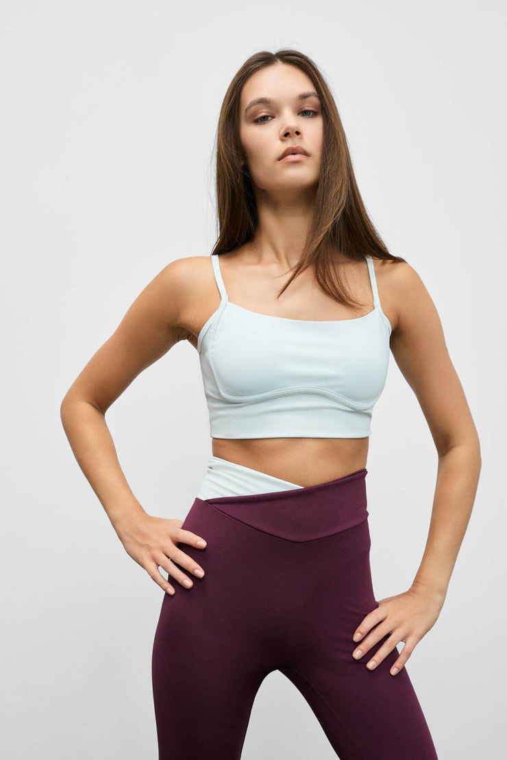 SHAVONTE Kadın Esnek Ve Yumuşak Dokulu Göğüs Altı Biyeli Pedli Gri Büstiyer