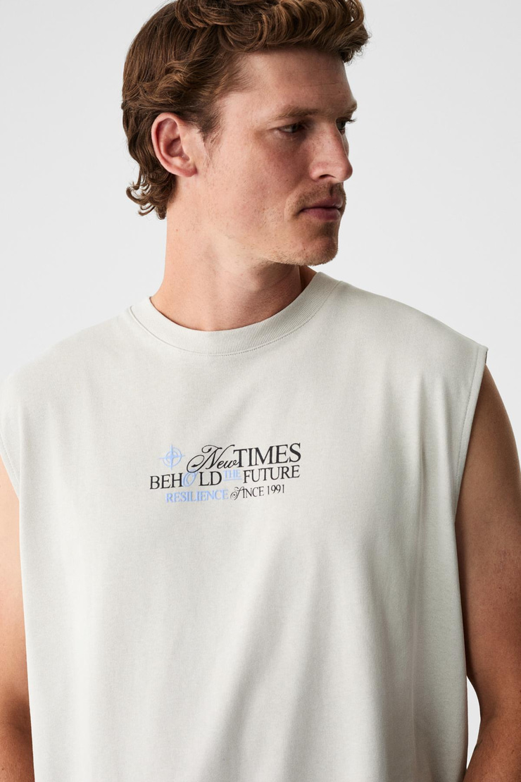 SHEPPARD Erkek Model Baskılı Kısa Kol Yuvarlak Yaka Taş Rengi Atlet