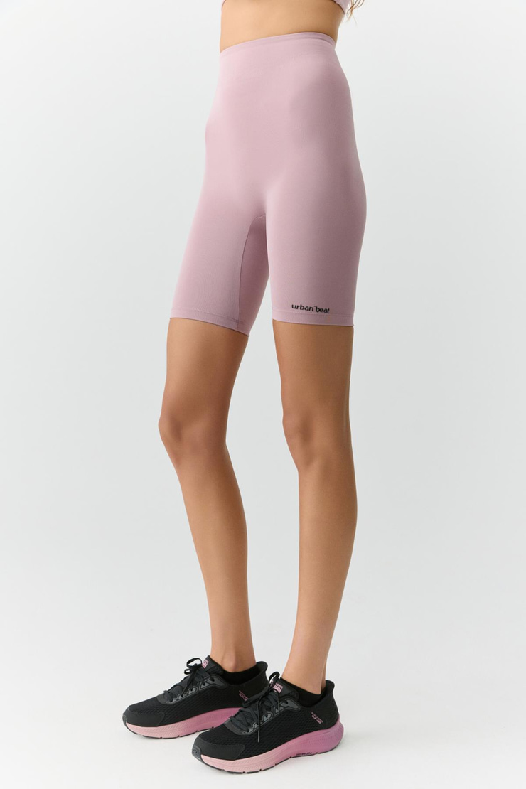 SILVANNA Kadın Midi Dar Paça Sportswear Bisikletçi Gül Kurusu Tayt