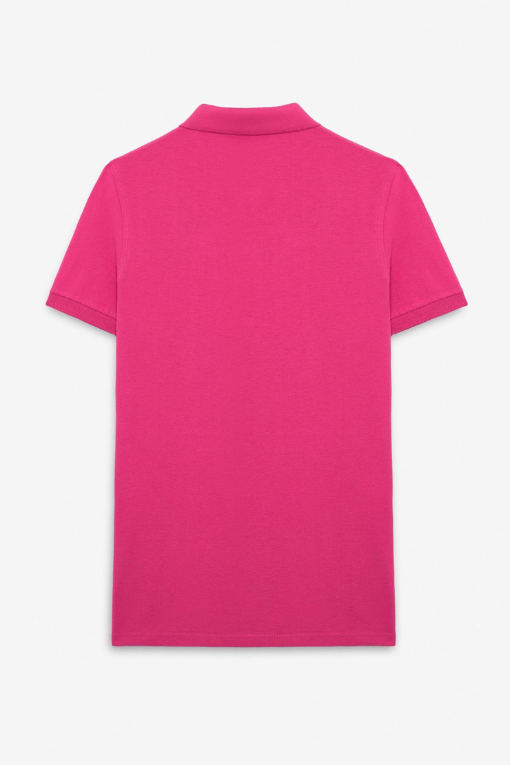 SKYLOOM Erkek %100 Pamuk Kısa Kollu Regular Fit Fuşya Polo Yaka T-shirt