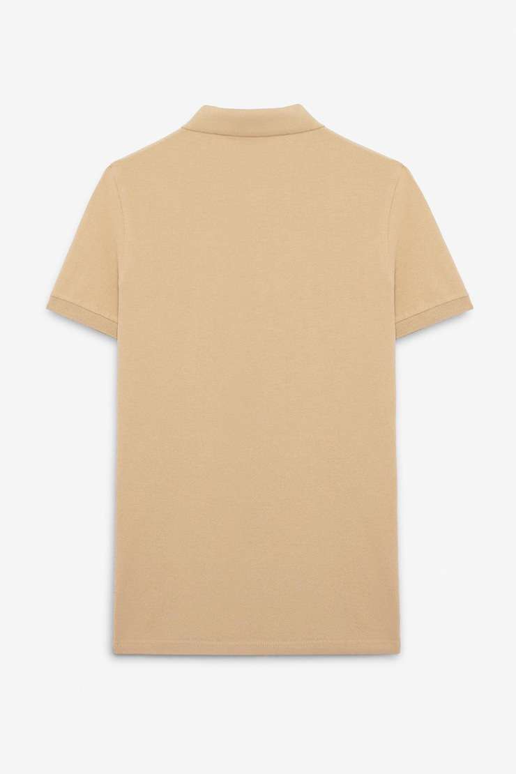 SKYLOOM Erkek %100 Pamuk Kısa Kollu Regular Fit Bej Polo Yaka T-shirt