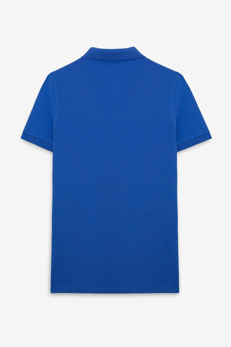 SKYLOOM Erkek %100 Pamuk Kısa Kollu Regular Fit Saks Mavi Polo Yaka T-shirt