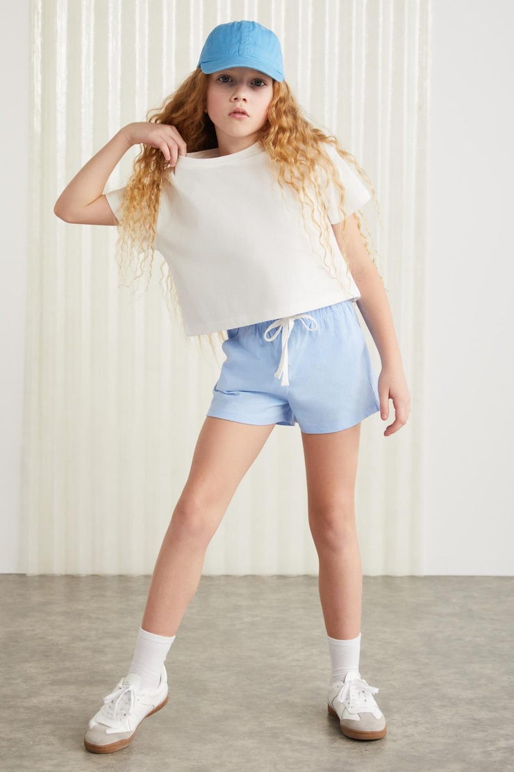 SUZANNE  Regular Mavi Tekli Alt-Üst Takım