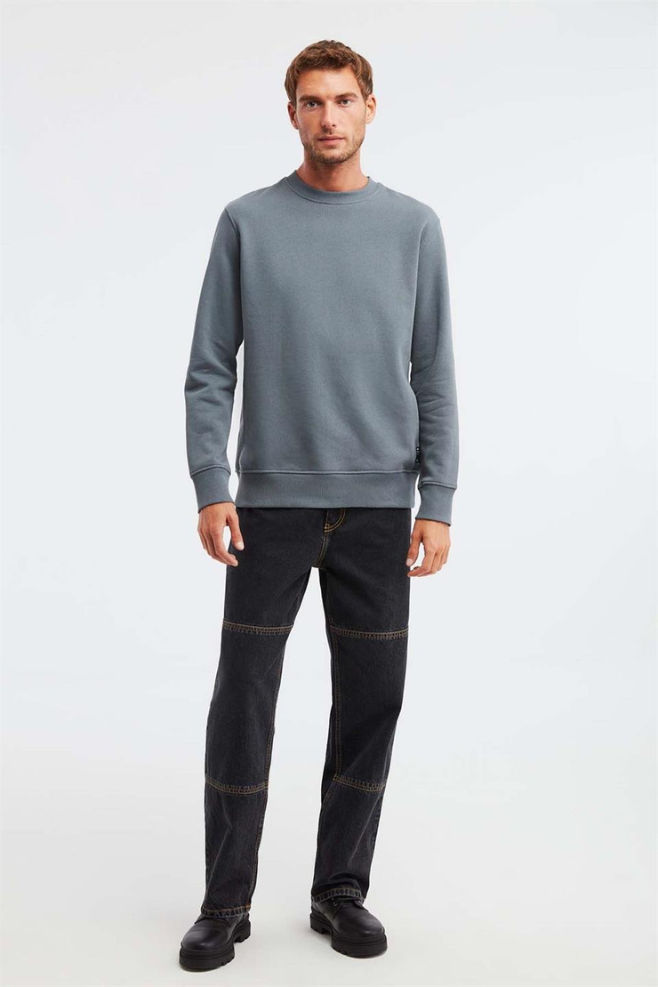 TRAVIS Örme Regular Koyu Gri  Sweatshirt