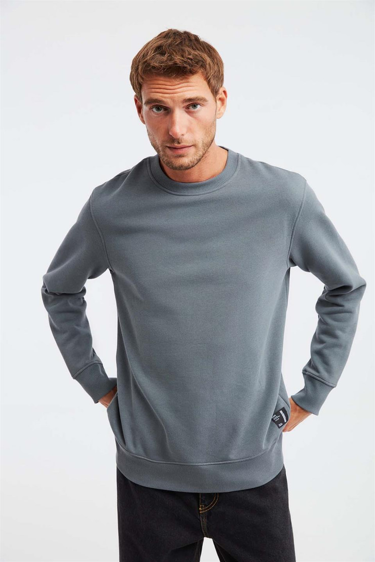 TRAVIS Örme Regular Koyu Gri  Sweatshirt