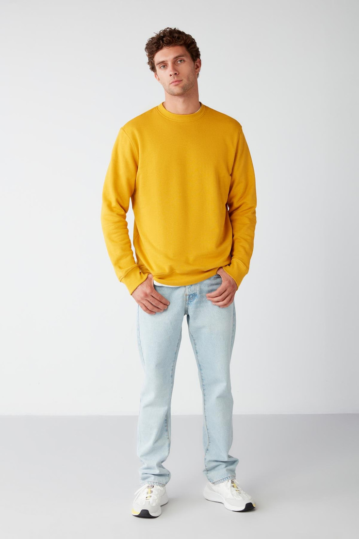 TRAVIS Relaxed Regular Safran Sarı  Sweatshirt