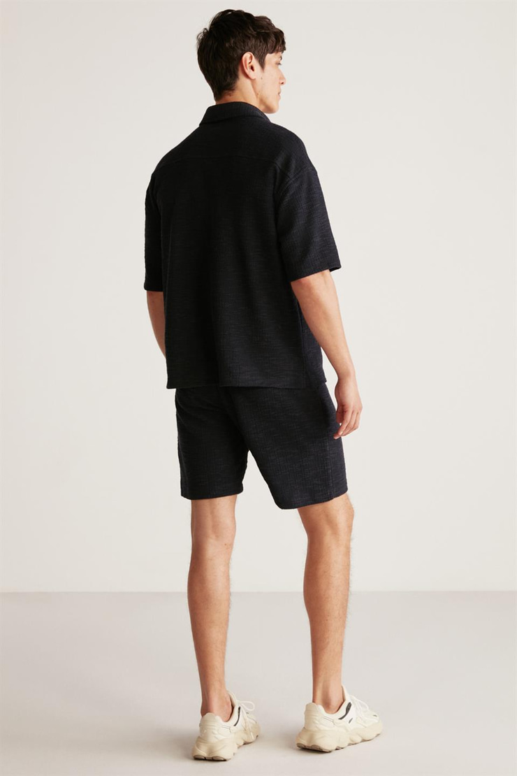 UMBERTO Örme Regular Lacivert  Gömlek