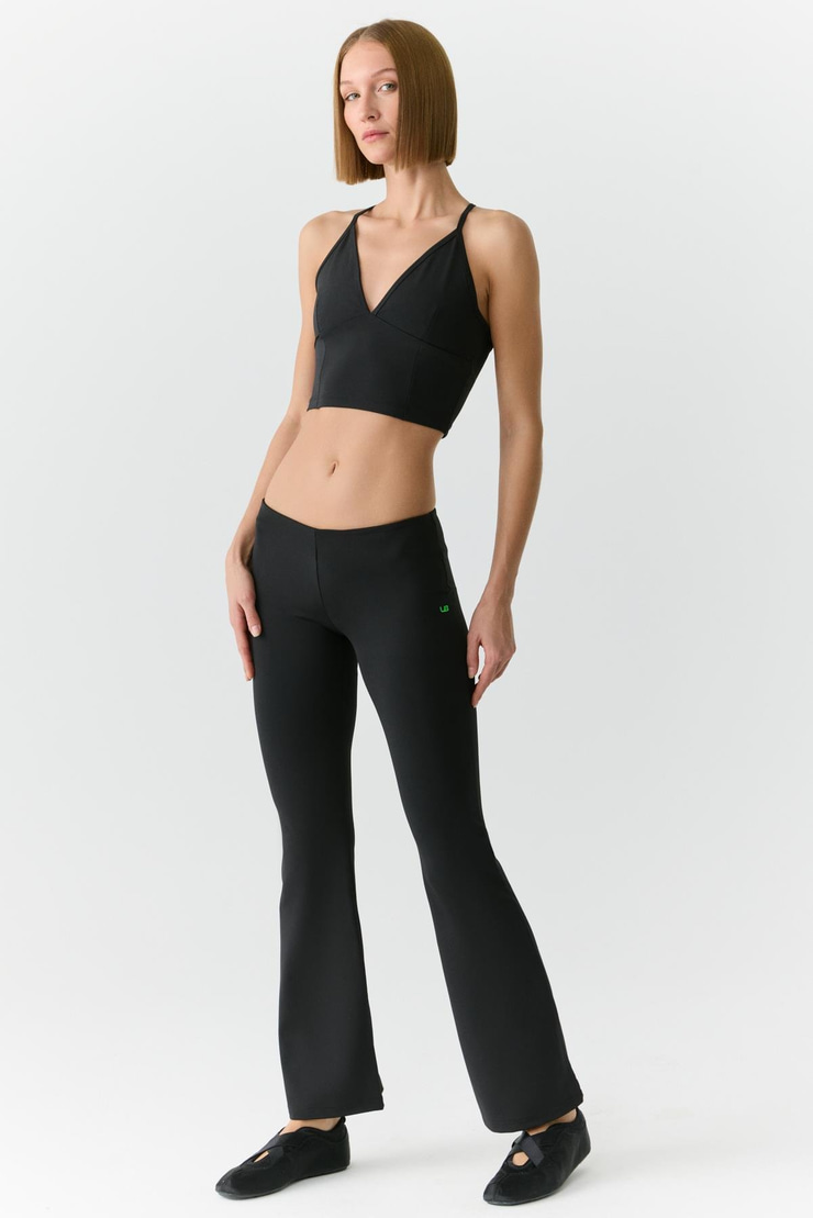 VIVIANNE Kadın Ispanyol Paça Yumuşacık Siyah Tayt